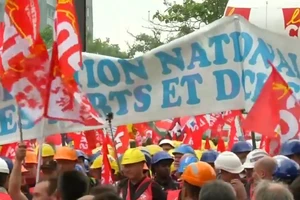 Một cuộc đình công của CGT ở Pháp. Ảnh: France 24