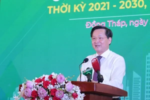 Phó Thủ tướng Lê Minh Khái phát biểu tại hội nghị