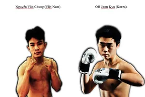 Võ sĩ Nguyễn Văn Chung (trái) sẽ đấu giao hữu với Oh Joon Kyu (Hàn Quốc).
