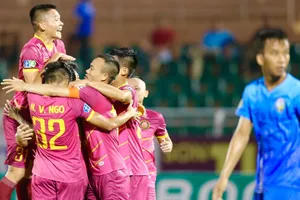 CLB Sài Gòn có chiến thắng dễ dàng 4-2 trước An Giang. Ảnh: Dũng Phương