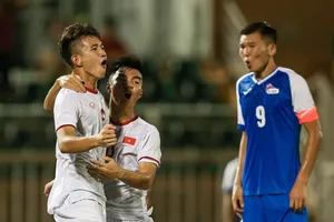 U19 Việt Nam có chiến thắng đầu tiên trước Mông Cổ. Ảnh: Dũng Phương