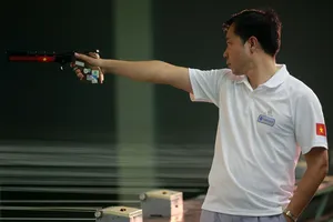 Xạ thủ Hoàng Xuân Vinh. Ảnh: NGỌC HẢI