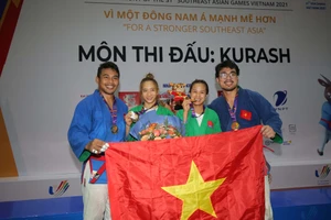 Đội tuyển Kurash giành 4 HCV trong ngày 10-5. Ảnh: DŨNG PHƯƠNG