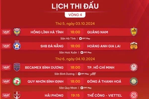 Lịch thi đấu vòng 4 V-League 2024-2025