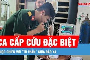 Ca phẫu thuật đầu tiên mở khoang lồng ngực ngay tại Bệnh xá đảo Trường Sa