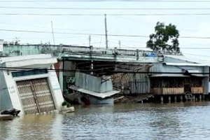 Hiện trường sạt lở khu vực chợ Thanh Tùng