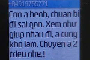 Một trong những tin nhắn vòi tiền của thẩm phán Toàn. Ảnh: HOÀNG LỘC