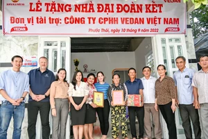 Vedan Việt Nam hỗ trợ các hộ dân khó khăn hoàn thành “ngôi nhà mơ ước”