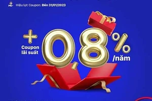 SCB tặng Coupon lãi suất 0,8%/năm dành cho khách hàng gửi tiền tại quầy