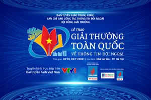 Giải thưởng toàn quốc về thông tin đối ngoại lần thứ VII sẽ phát trực tiếp trên VTV1 ngày 28-11