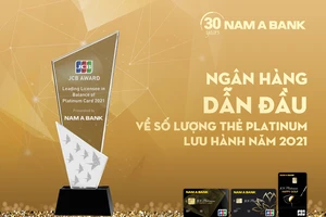 Nam A Bank nhận giải thưởng từ Tổ chức Thẻ quốc tế JCB