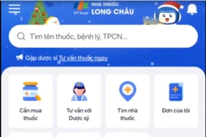 Giao diện Nhà thuốc Long Châu trên ứng dụng VNeID