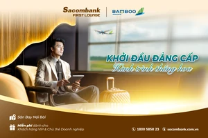 Sacombank và Bamboo Airways hợp tác khai thác phòng chờ thương gia tại sân bay Nội Bài