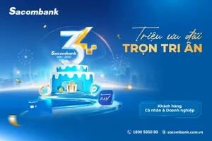 Tràn ngập ưu đãi xuyên suốt tháng 12 mừng sinh nhật Sacombank
