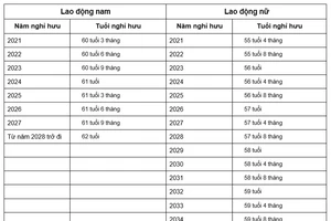 Chính phủ ban hành quy định mới về tuổi nghỉ hưu