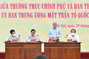 Thủ tướng Phạm Minh Chính dự hội nghị mặt trận chiều 29-9. ẢNH: VIẾT CHUNG