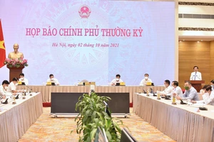 Văn phòng Chính phủ đã tổ chức họp báo Chính phủ thường kỳ tháng 9. Ảnh: VIẾT CHUNG