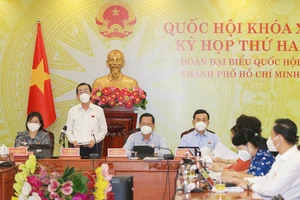 Quang cảnh kỳ họp thứ 2, Quốc hội khóa XV tại điểm cầu TPHCM, ngày 9-11-2021. Ảnh: DŨNG PHƯƠNG 