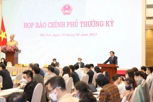 Quang cảnh buổi họp báo. Ảnh: QUANG PHÚC