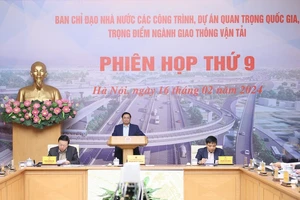 Ban chỉ đạo Nhà nước các công trình, dự án quan trọng quốc gia, trọng điểm ngành GTVT họp phiên thứ 9. Ảnh: VIẾT CHUNG