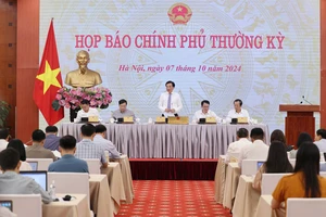 Họp báo Chính phủ thường kỳ tháng 9-2024. Ảnh: QUANG PHÚC