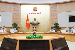 Phiên họp Chính phủ thường kỳ tháng 4. Ảnh: VIẾT CHUNG