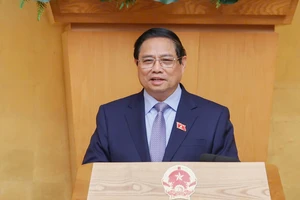 Thủ tướng Phạm Minh Chính phát biểu tại phiên họp Chính phủ thường kỳ. Ảnh: VIẾT CHUNG