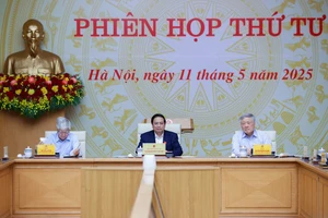 Thủ tướng Phạm Minh Chính chủ trì họp Ban chỉ đạo Trung ương triển khai xóa nhà tạm, nhà dột nát trên phạm vi cả nước. Ảnh: VIẾT CHUNG