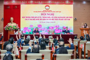 Hội nghị hiệp thương phân bổ cơ cấu, thành phần, số lượng người được giới thiệu ứng cử đại biểu Quốc hội khóa XVI của MTTQ Việt Nam