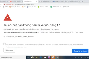 Hệ thống mạng thuộc UBND TPHCM không truy cập được vào sáng 19-8