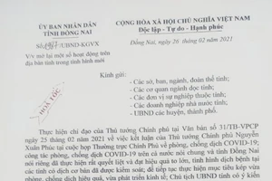 Đồng Nai cho phép mở lại một số hoạt động