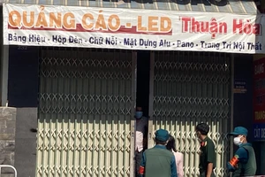 Khu vực nhà dân bị phong tỏa