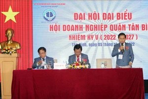 Khai mạc Đại hội đại biểu Hội Doanh nghiệp quận Tân Bình. Ảnh: TRẦN YÊN