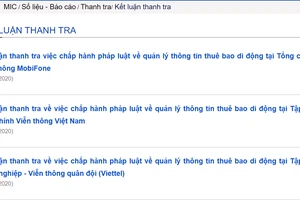 Viettel, VNPT, MobiFone bị xử phạt 270 triệu đồng do vi phạm trong quản lý thuê bao di động