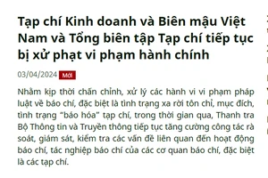 Một tạp chí và tổng biên tập bị xử phạt 54 triệu đồng