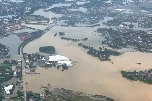 Nhìn từ trên cao, Bắc Ninh và Lạng Sơn mênh mông biển nước