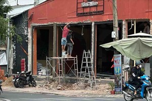 安仁坊杨广咸街的维修工程。