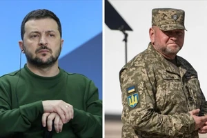 Tổng thống Volodymyr Zelensky và Tướng Valery Zaluzhny. Ảnh: GETTY