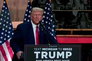 Cựu Tổng thống Donald Trump tại Michigan. Ảnh: CNN