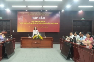 Toàn cảnh họp báo. Ảnh: XUÂN QUỲNH