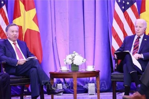 Tổng Bí thư, Chủ tịch nước Tô Lâm gặp Tổng thống Hoa Kỳ Joe Biden vào ngày 25-9. Ảnh: TTXVN