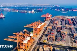 Cảng hàng hóa tại tỉnh Hà Bắc, Trung Quốc. Ảnh: minh họa: THX/TTXVN