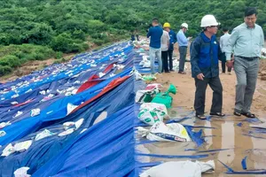 Khánh Hòa: Hồ chứa hơn 1 triệu m³ nước bị xói lở thân đập