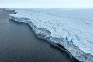 Lớp băng dày ở Nam cực. Ảnh: AAD