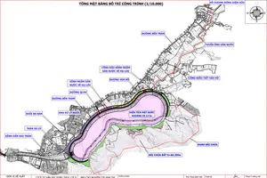 Tổng mặt bằng bố trí công trình dự án đầu tư Hồ nước Dương Đông 2