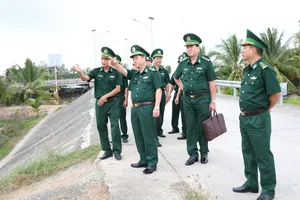 Đoàn công tác kiểm tra tại Trạm kiểm soát Biên phòng Nha Sáp (Đồn Biên phòng Vĩnh Điều)