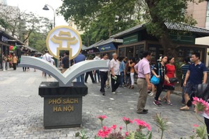 The symbol of the book street (Photo: SGGP)