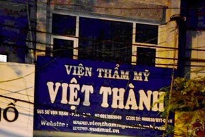 Beauty salon  Viet Thanh in Su Van Hanh Street where the incident takes place (Photo: SGGP)