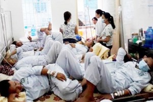 Hospitals struggle with serious patient overload as more dengue outbreaks occur (Photo: SGGP)