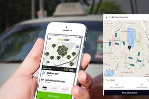 Seven taxi firms of Vietnam have developed their own car hailing applications (Photo: techz.vn)